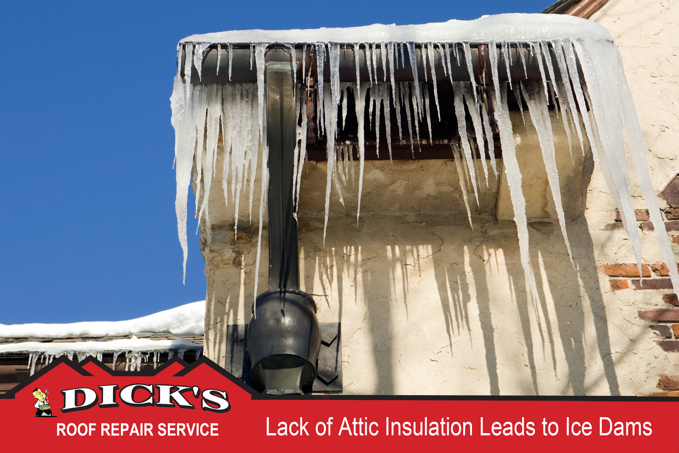 Lack of Attic Insulation Leads to Ice Dams