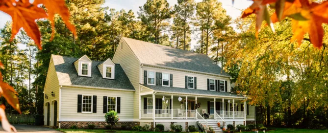 nice house during the fall season