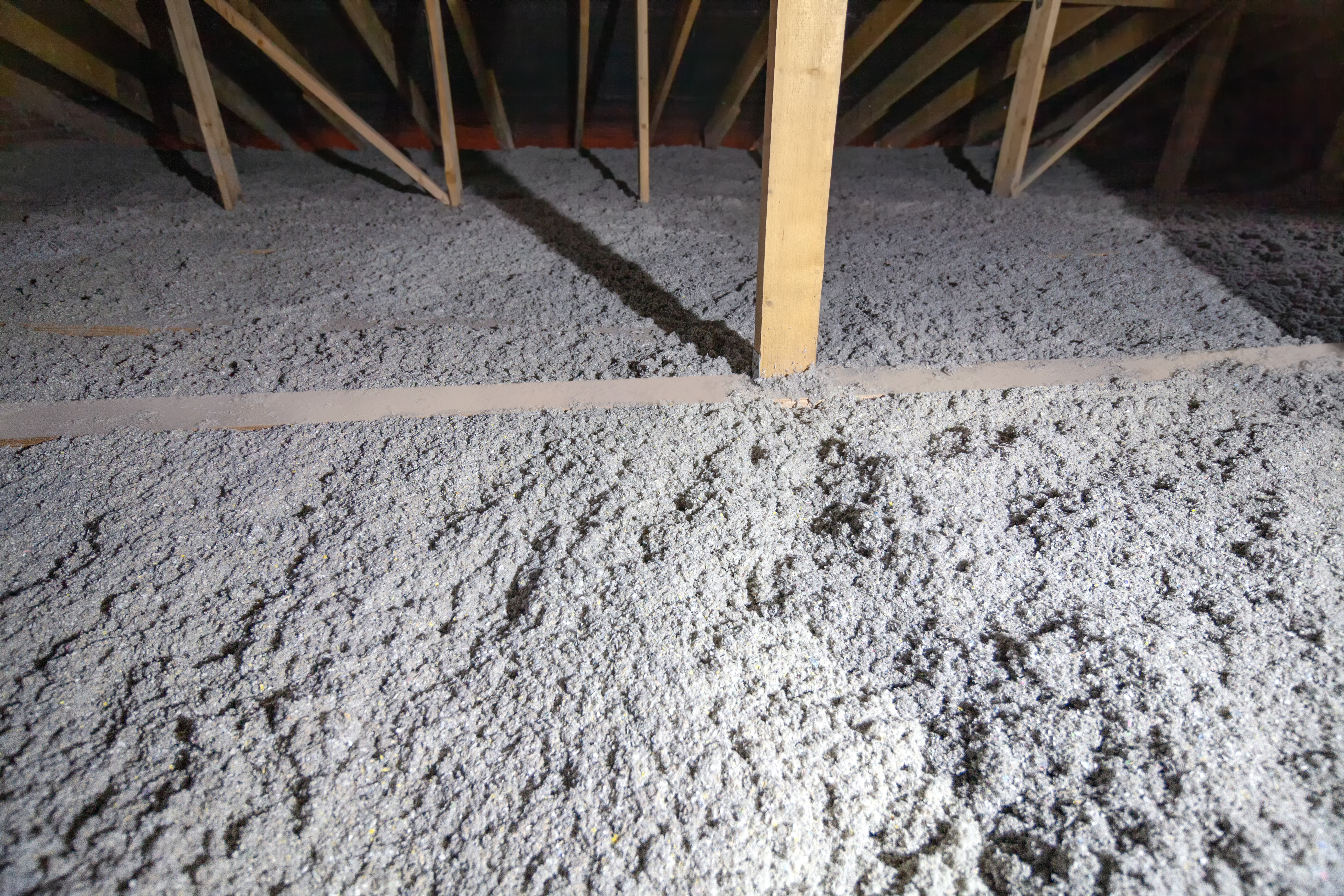 The Attic Has Cellulose Insulation. Made From Recycled Paper The Attic Has Cellulose Insulation. Made From Recycled Paper